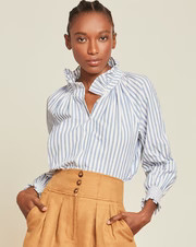 Calisto Seersucker Shirt | Veronica Beard