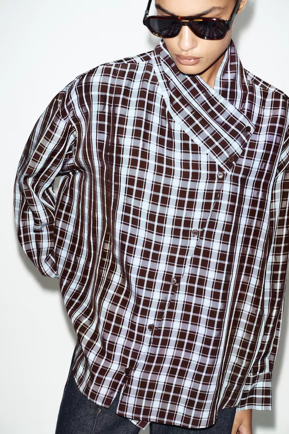 WRAPPED CHECKS SHIRT | Zara UK