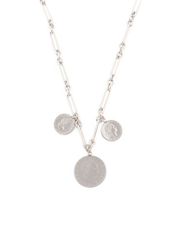 Made In Italy Sterling Silver Coins Necklace | TJ Maxx