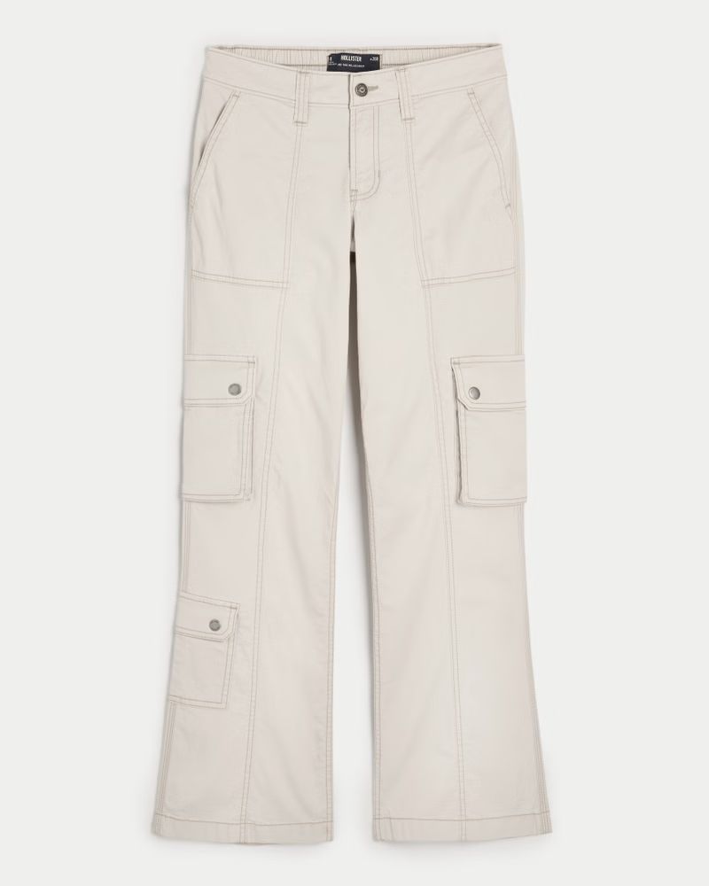 Mid-Rise Relaxed Boot Cargo Pants | Hollister (US)