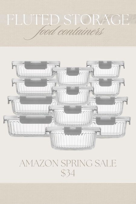 Immediately added these fluted food storage containers to cart! This 12 pc set is under $35 today! #amazonspringsale #amazon #amazonhome #foodstorage #amazonsale 

#LTKhome #LTKfindsunder50 #LTKSeasonal
