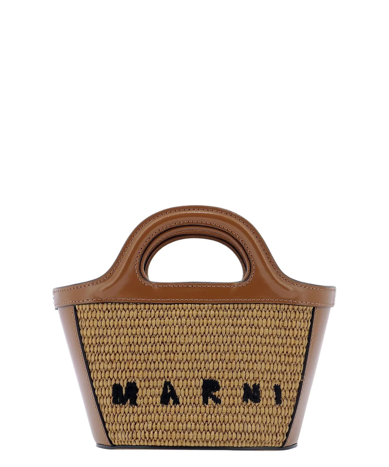 Marni Tropicalia Logo Embroidered Micro Tote Bag | Cettire Global