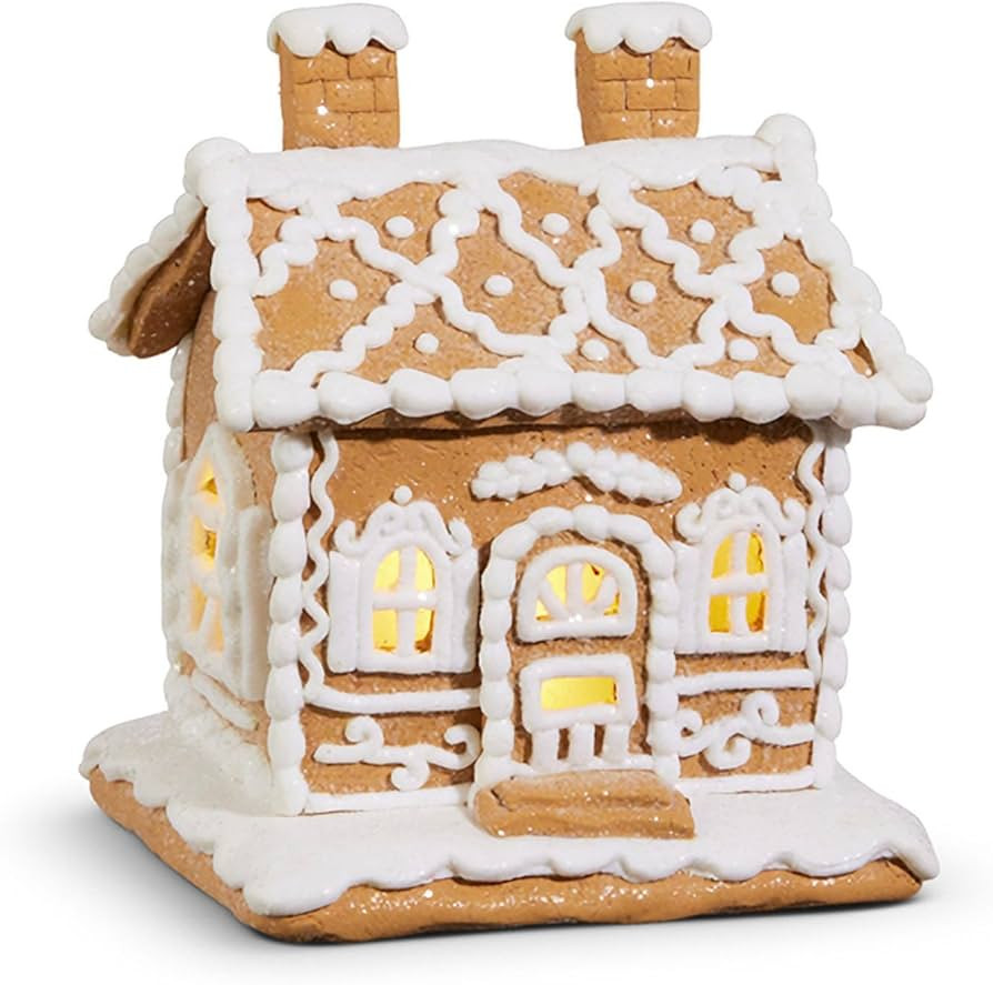 Raz Imports Christmas Lighted Gingerbread House Figurine, 6-inch Height, Holiday Decoration | Amazon (US)