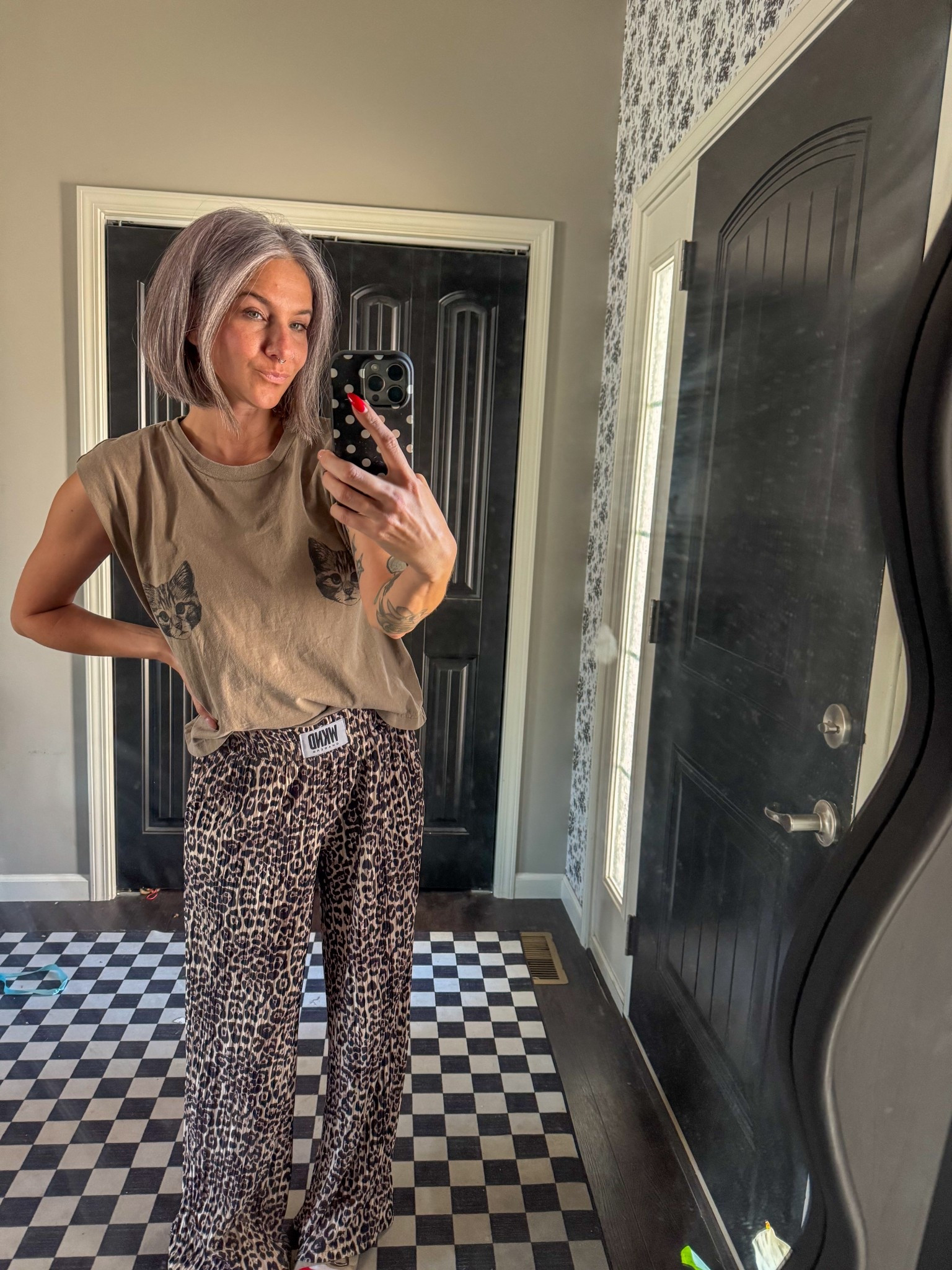 Tee is dressed in lala
Pants use code RAINY to save 💰leopard plisse pants 

#LTKStyleTip #LTKNYFW #LTKOver40