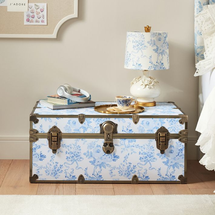 LoveShackFancy Garden Damask Standard Dorm Trunk | Pottery Barn Teen