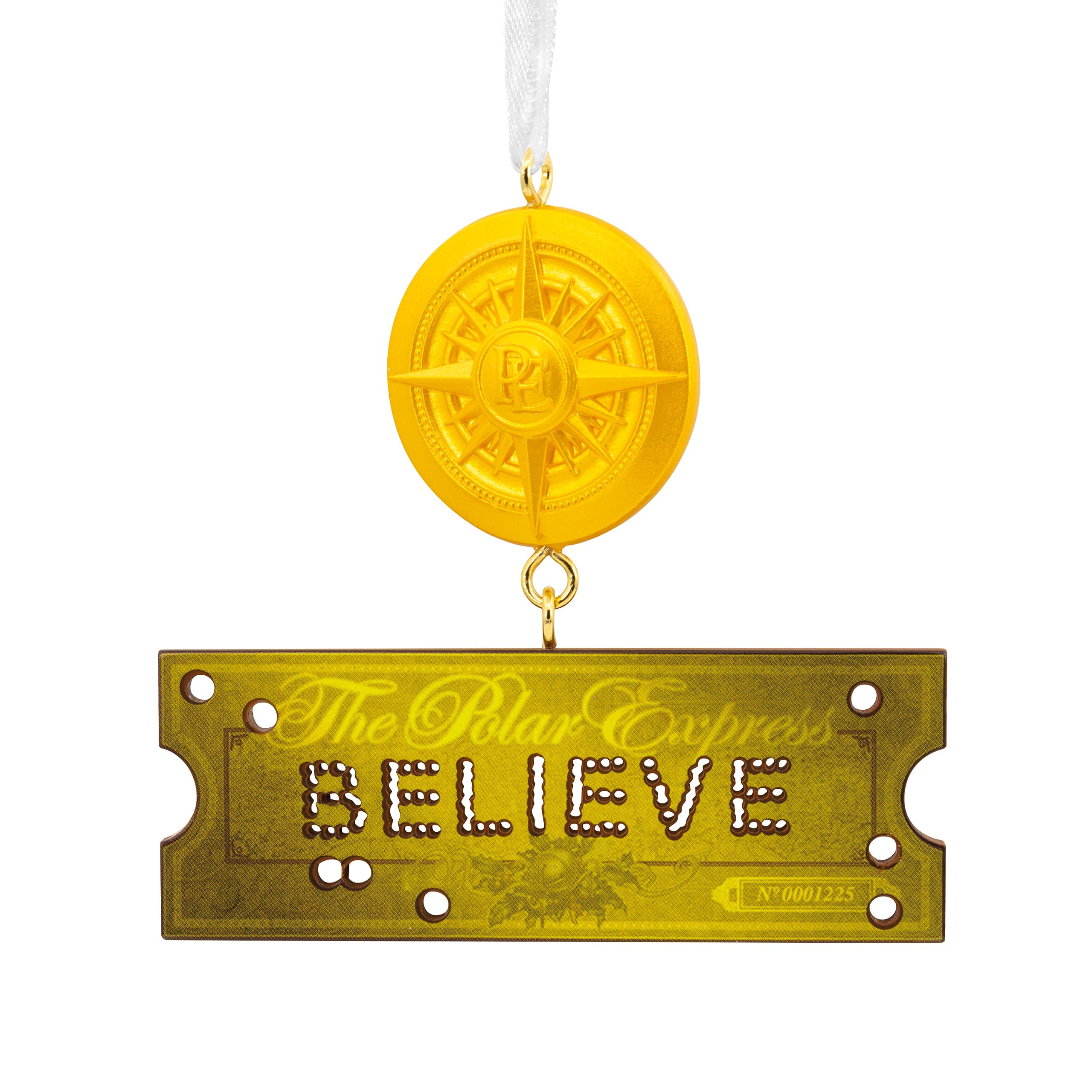 Hallmark The Polar Express Believe Ticket and Compass Christmas Ornament | Amazon (US)