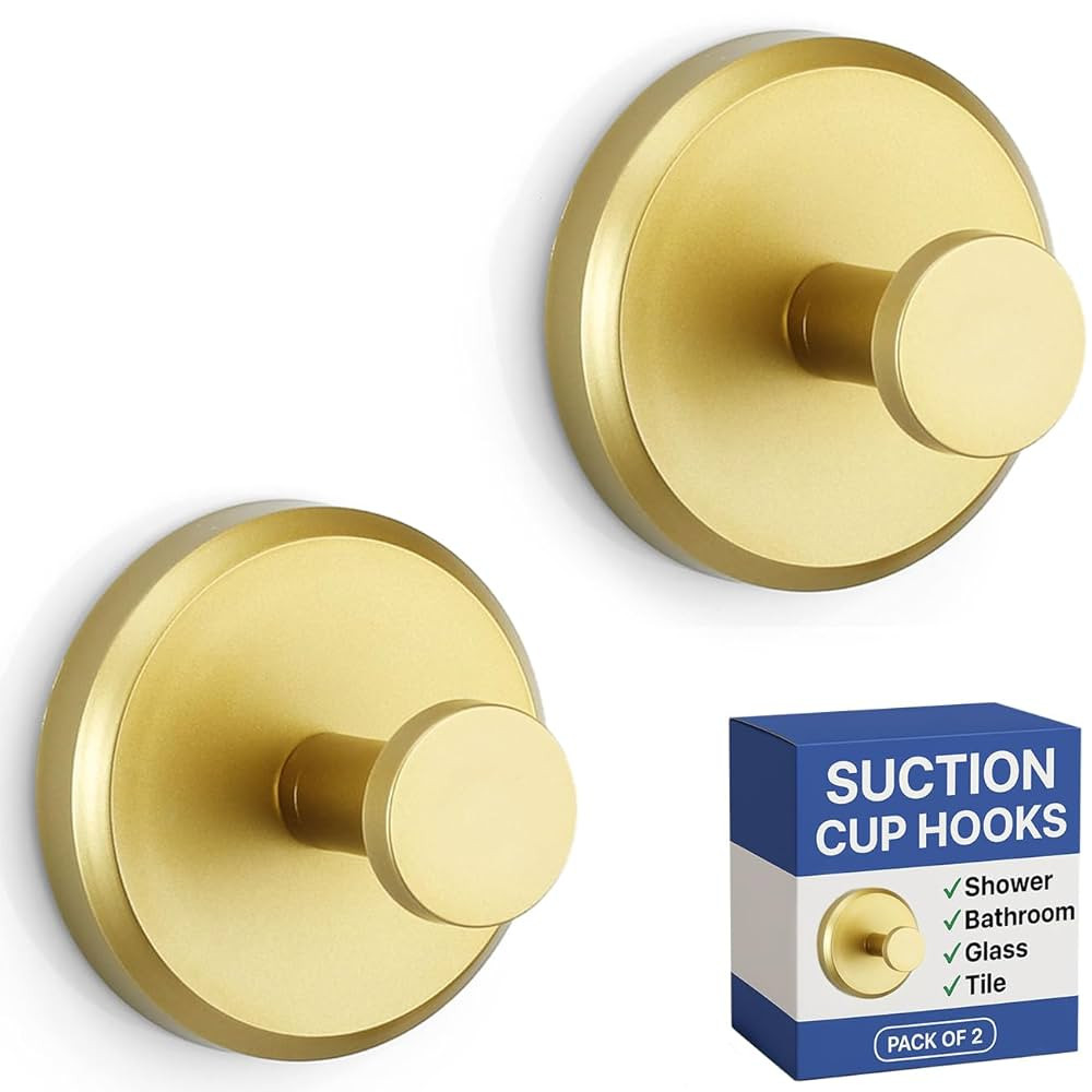 HOME SO Suction Cup Hooks for Shower, Bathroom, Kitchen, Glass Door, Mirror, Tile – Loofah, Tow... | Amazon (US)