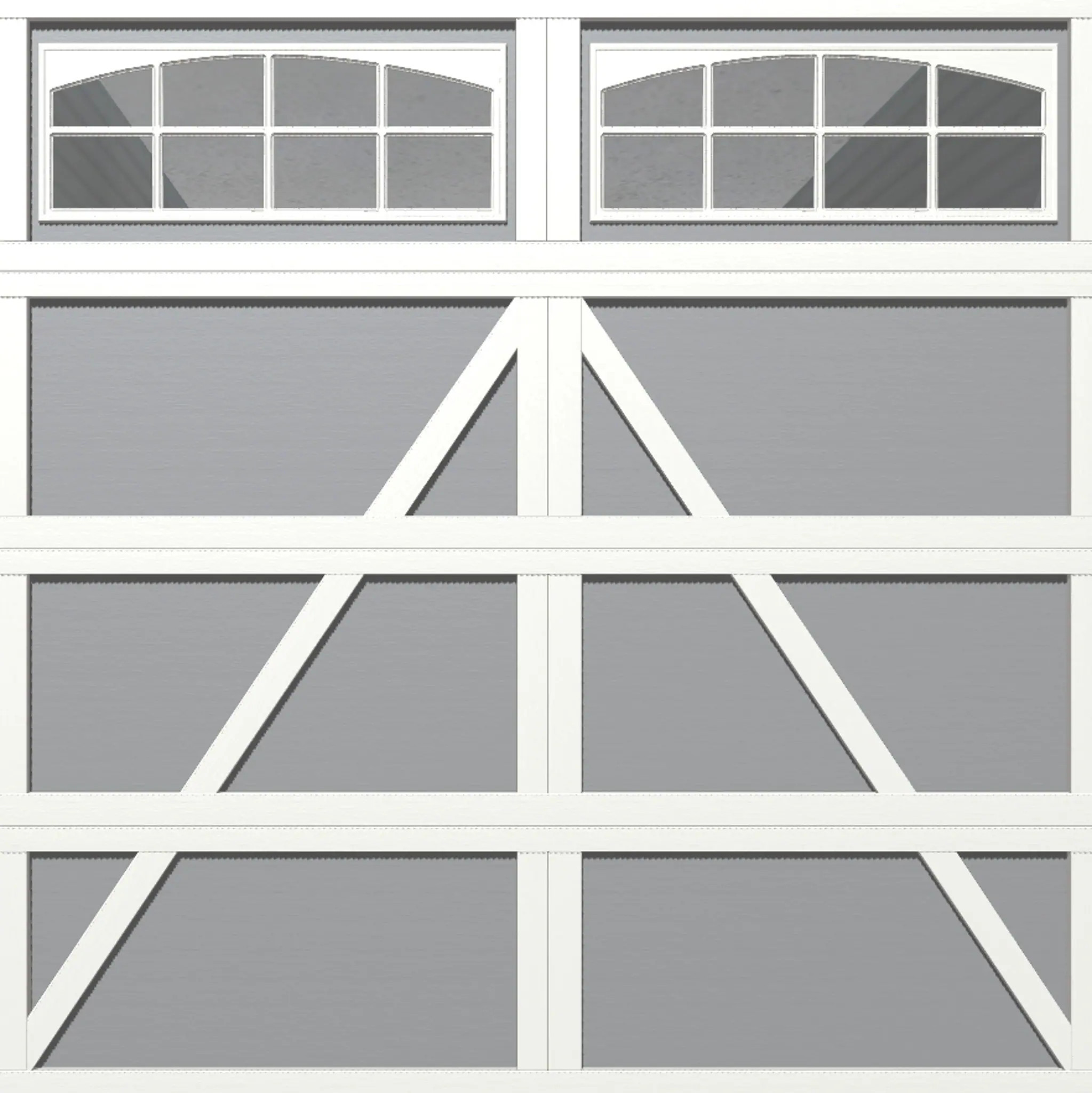 Wayne Dalton Classic Steel Model 9405 8-ft x 8-ft 10 R-Value Insulated White, Gray Single Garage Door with Windows one_size | WD9405CHWGYCSDIII88 | Lowe's