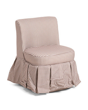 22x30 Gingham Poppi Pleated Skirt Accent Chair | Chairs & Seating | Marshalls | Marshalls
