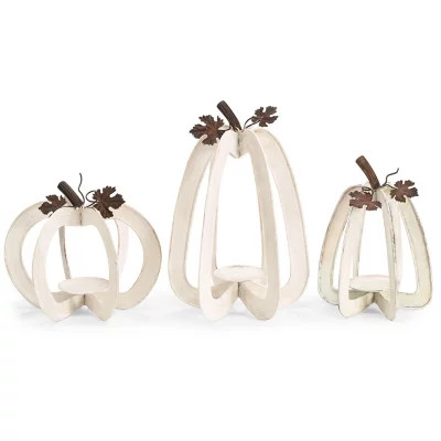 burton+BURTON Cream Pumpkin Candleholder, Set of 3 | Sam's Club
