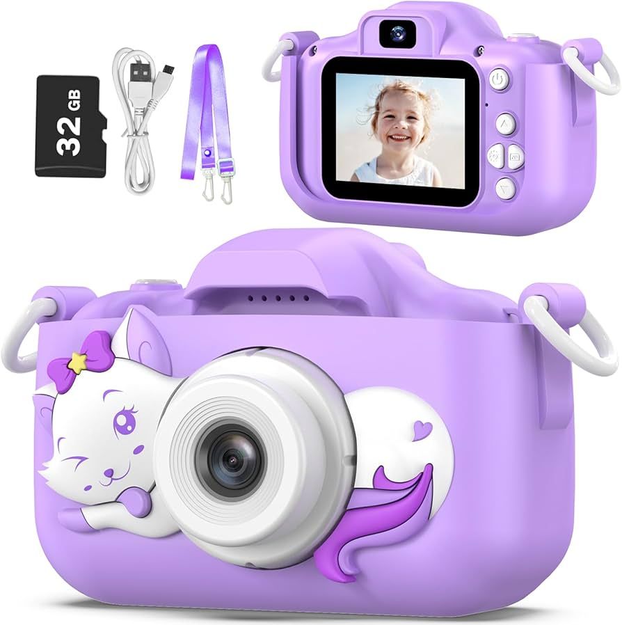 Kids Camera Toys Gifts for Boys Girls, Selfie HD Digital Video Shockproof Camcorder, Christmas Bi... | Amazon (US)