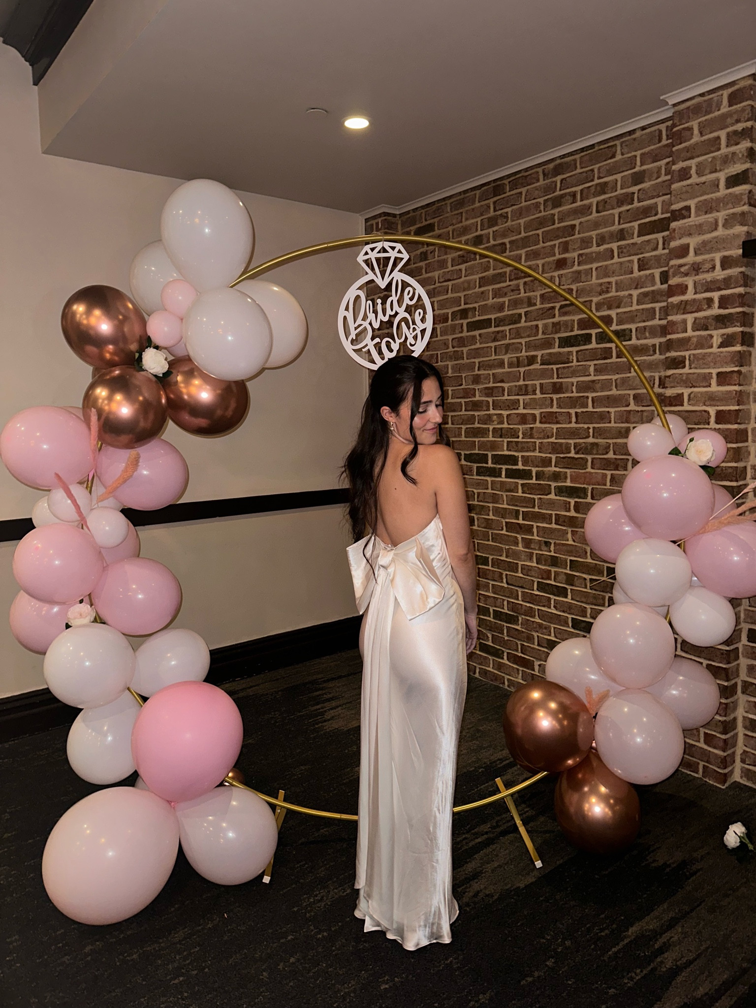 bridal shower dress with bow on back BRIARLEIGH Gown by Lauren Elaine Bridal