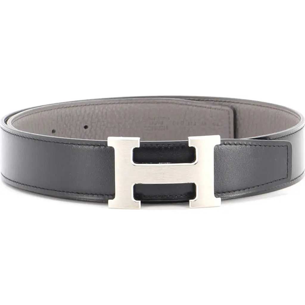 Pre-Owned Hermes Constance Reversible Belt Leather Medium in Black at Nordstrom | Nordstrom