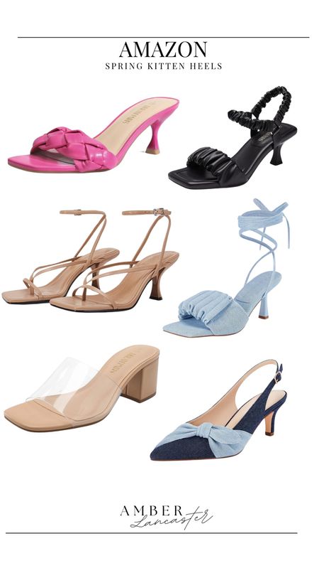 Spring kitten heels, all from Amazon.



Kitten heels, spring heels, casual kitten heels, dressy kitten heels 

#LTKshoecrush #LTKstyletip #LTKfindsunder50