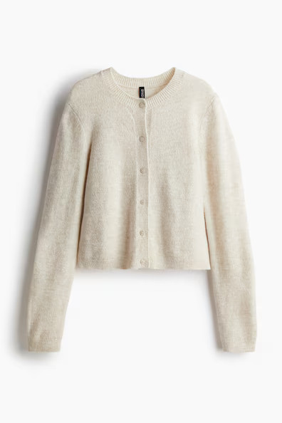 H & M - Fine-Knit Cardigan - Beige | H&M (US + CA)
