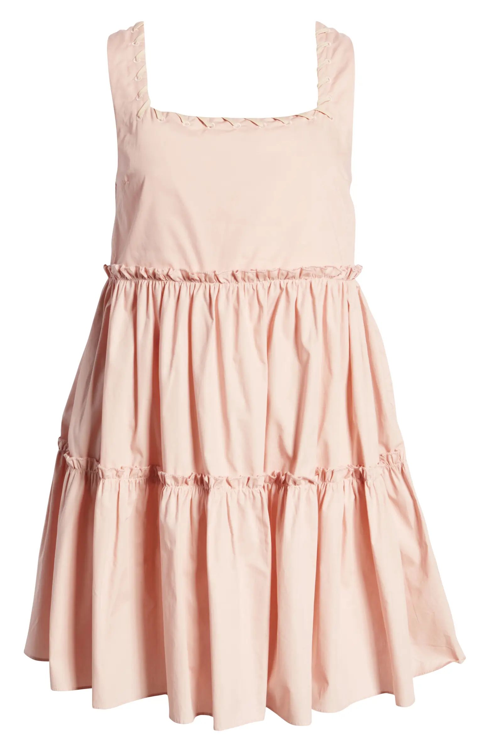 VICI Collection Poplin Tiered Babydoll Dress | Nordstrom | Nordstrom