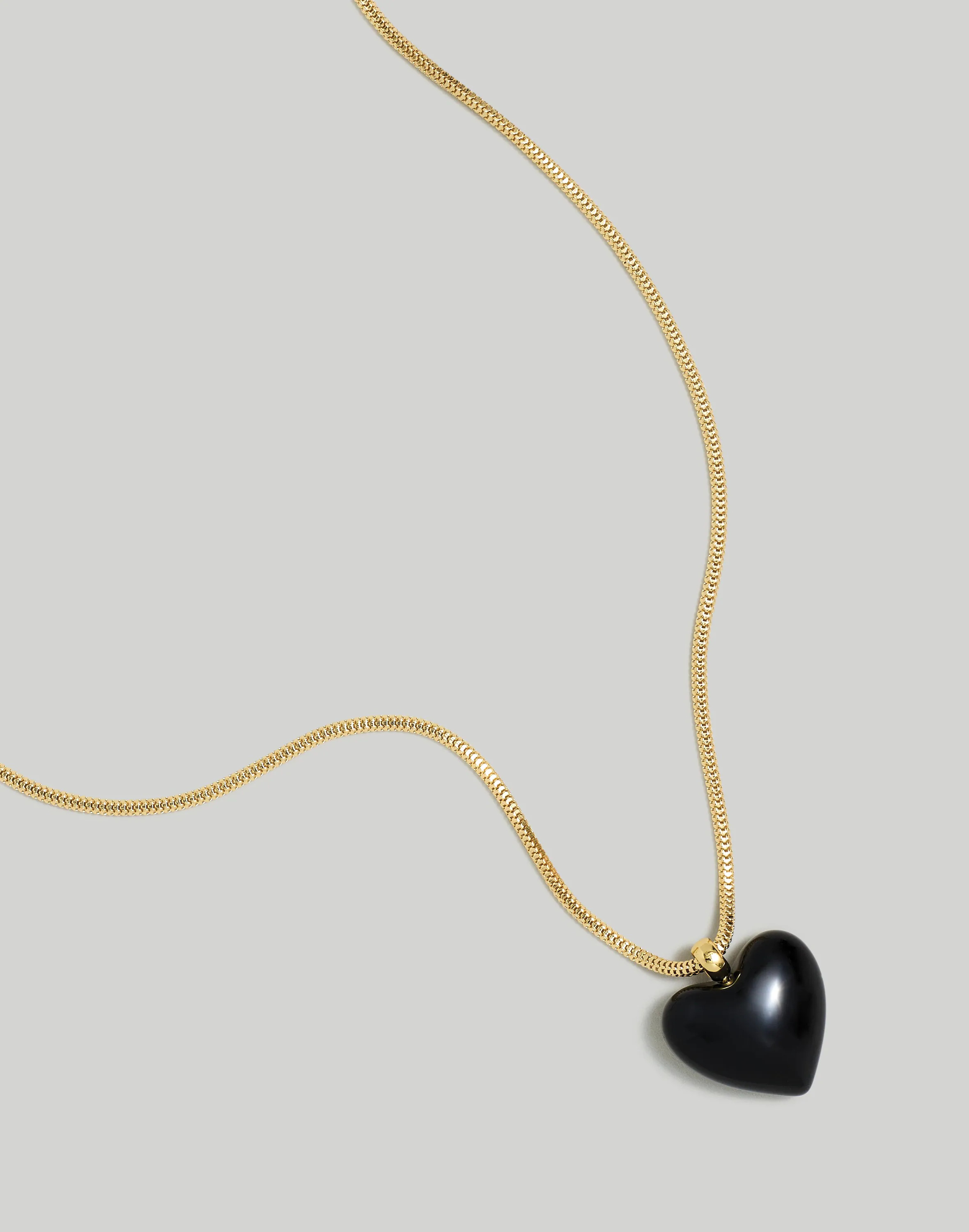 Glass Puffy Heart Pendant Necklace | Madewell