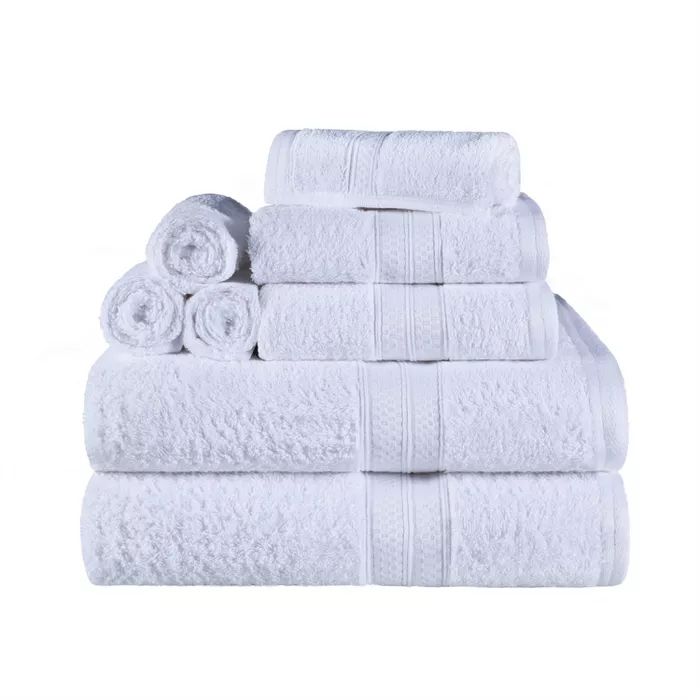 8 Piece Assorted Bath Towel Set, Rayon From Bamboo and Cotton, Ultra-Soft Plush Quick Drying, Sol... | Target