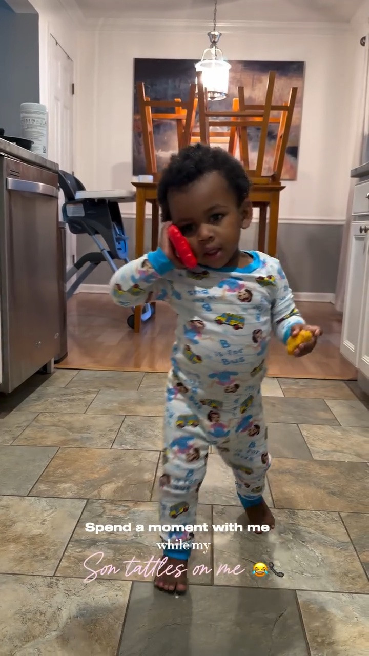 My son absolutely loves Ms. Rachel and this Elmo phone. The combo is unmatched. 

Ms Rachel pajamas 

Not sure if he said “burger” or “booger” but either way he immediately called his dad to tell on me 😂📞 By the way he’s holding that chicken nugget and not even eating it… I’m assuming he’s calling his daddy to bring him a burger. What do y’all think he’s saying? 🤔

#MomCreator #ToddlerMom #toddlerlife

#LTKdayinmylife #LTKKids #LTKmomlife