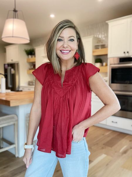 My Red blouse is under $14 today and it’s just adorable!! It’s very loose and just looks more expensive than it is. I’m wearing an XS. 
Xo, Brooke

#LTKStyleTip #LTKGiftGuide #LTKSeasonal