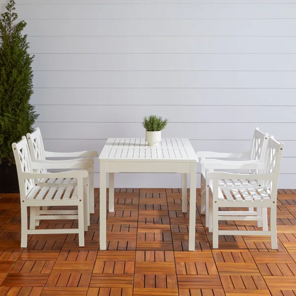 Zephyrine Rectangular 4 - Person 59'' Long Dining Set | Wayfair North America