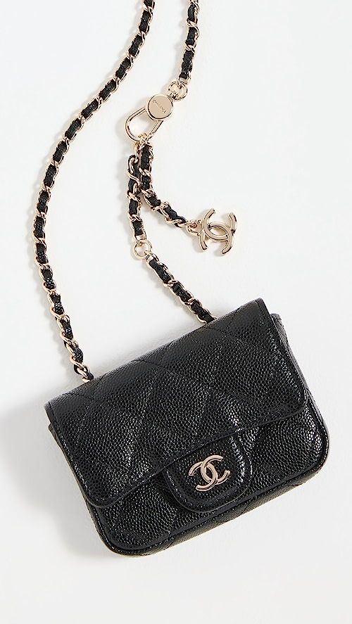 Chanel Compact Cardholder On Chain Bag, Caviar | Shopbop