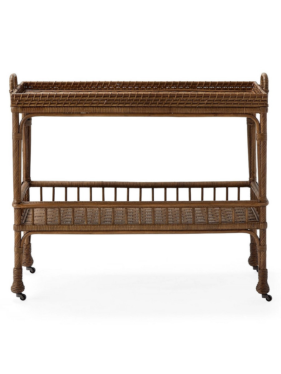 South Seas Rattan Bar Cart | Serena and Lily