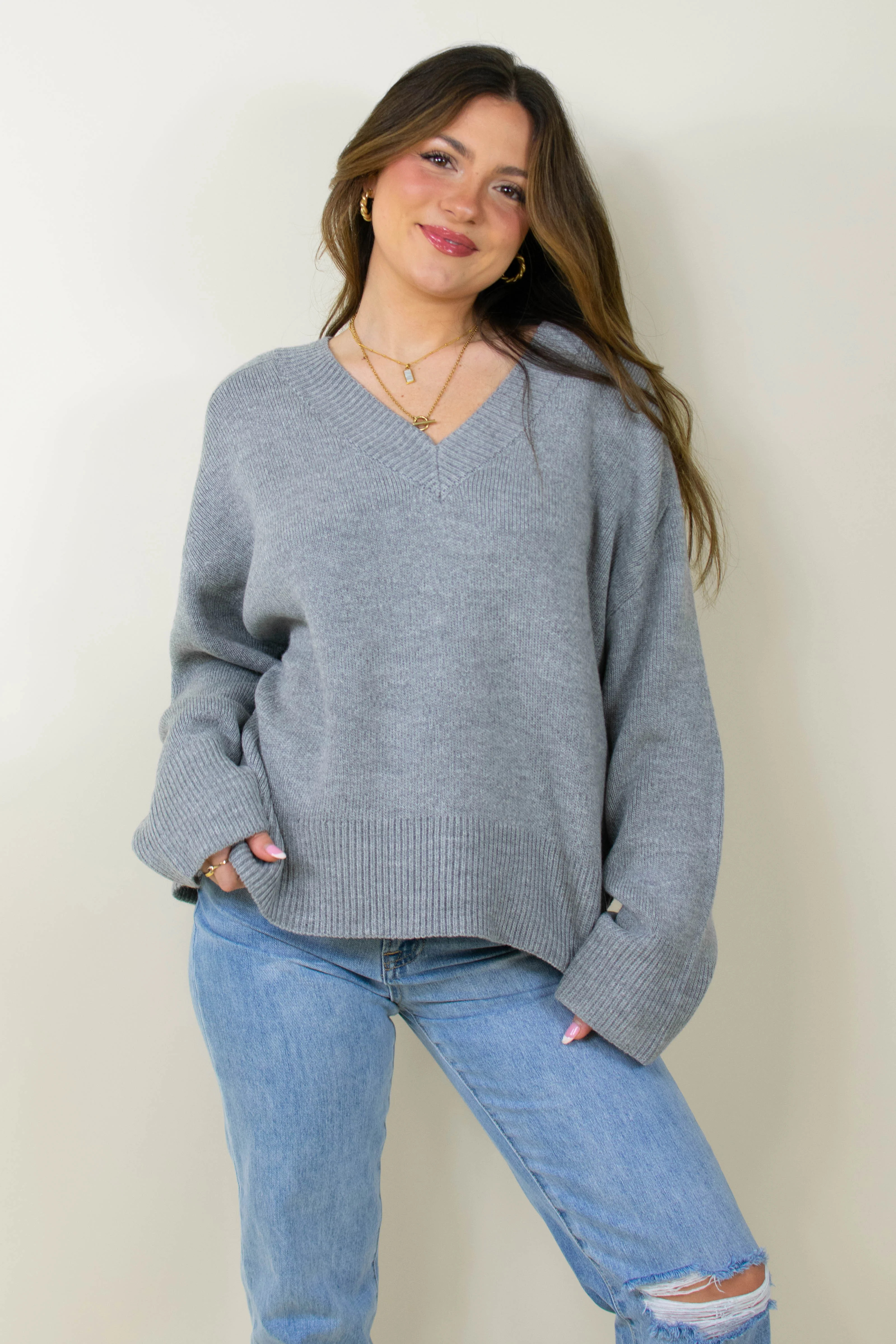 Thoughts of You Sweater | Grey Bandit