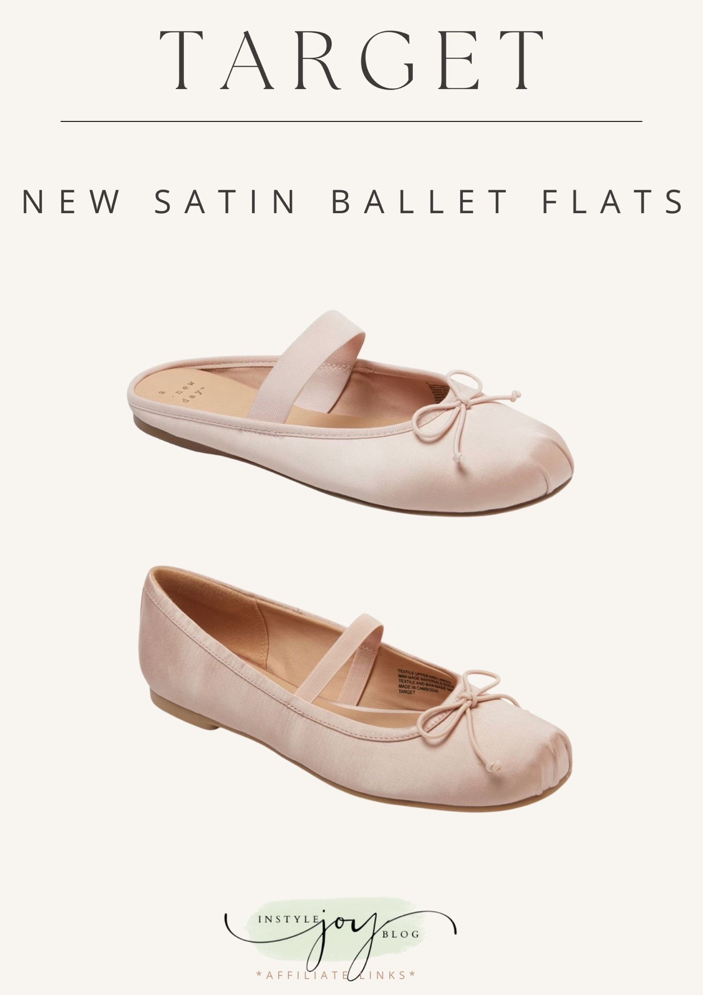 Target 🎯 Women's Verona Satin Ballet Flats - Wild Fable™ Pink / Women's Imani Satin Ballet Mules - A New Day™ Pink

#LTKootd #LTKgrwm #LTKSeasonal