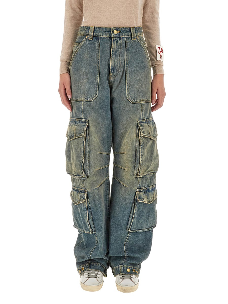 COTTON DENIM CARGO JEANS | Eleonora Bonucci Worldwide Luxury