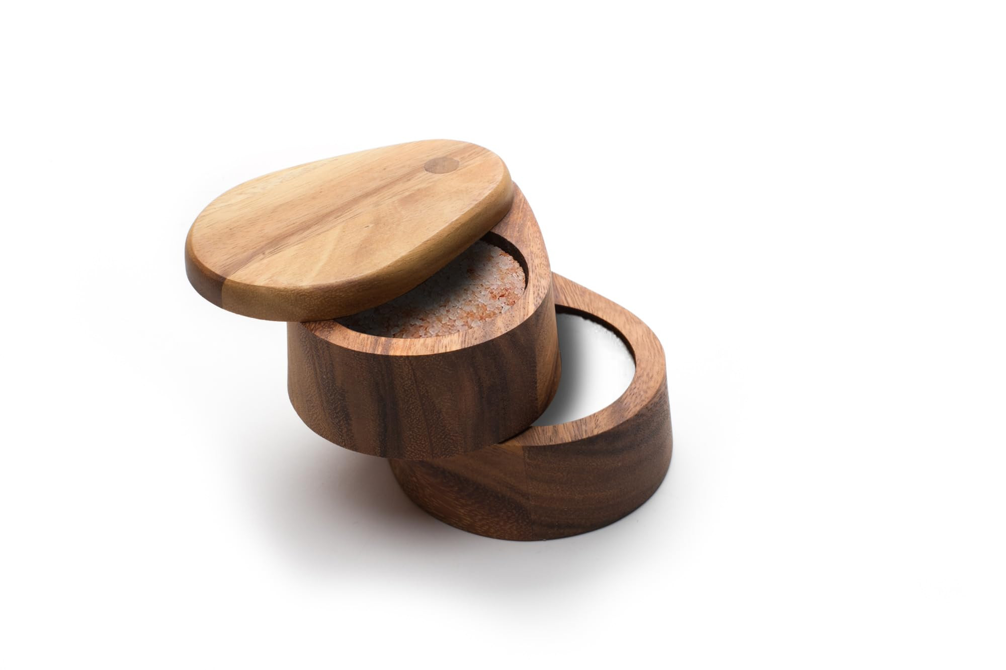 Ironwood Gourmet Double Layer Swivel Salt Cellar Box, Acacia Wood | Amazon (US)