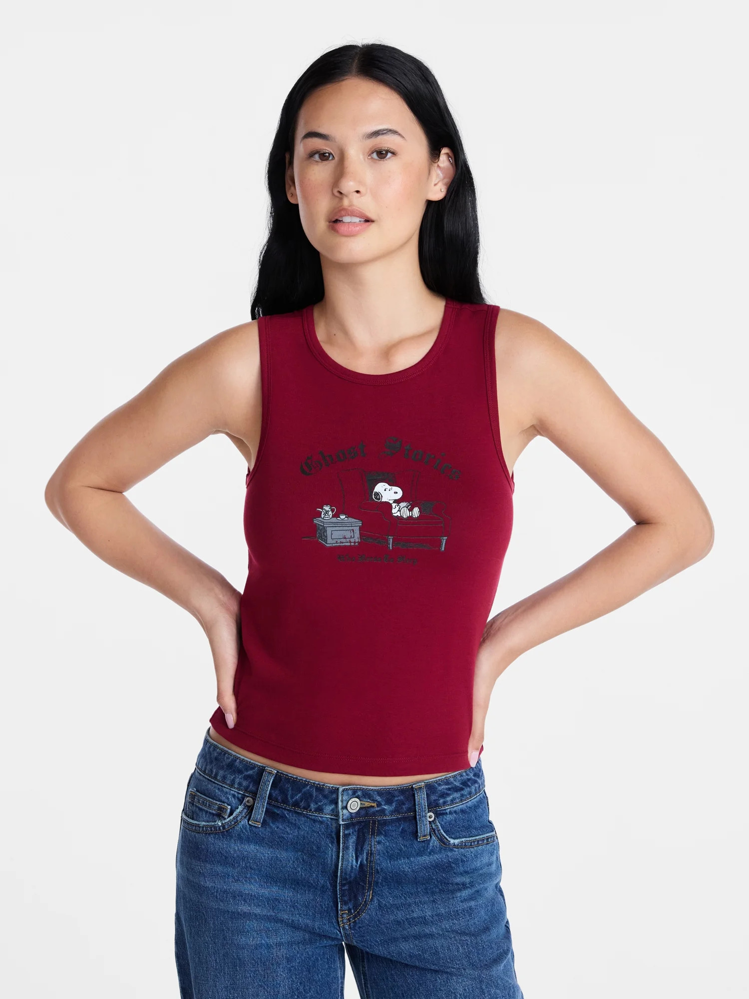 Peanuts Women's and Women's Plus Size Snoopy Ghost Stories Sleep Tank Top, Sizes XS-2X | Walmart (US)