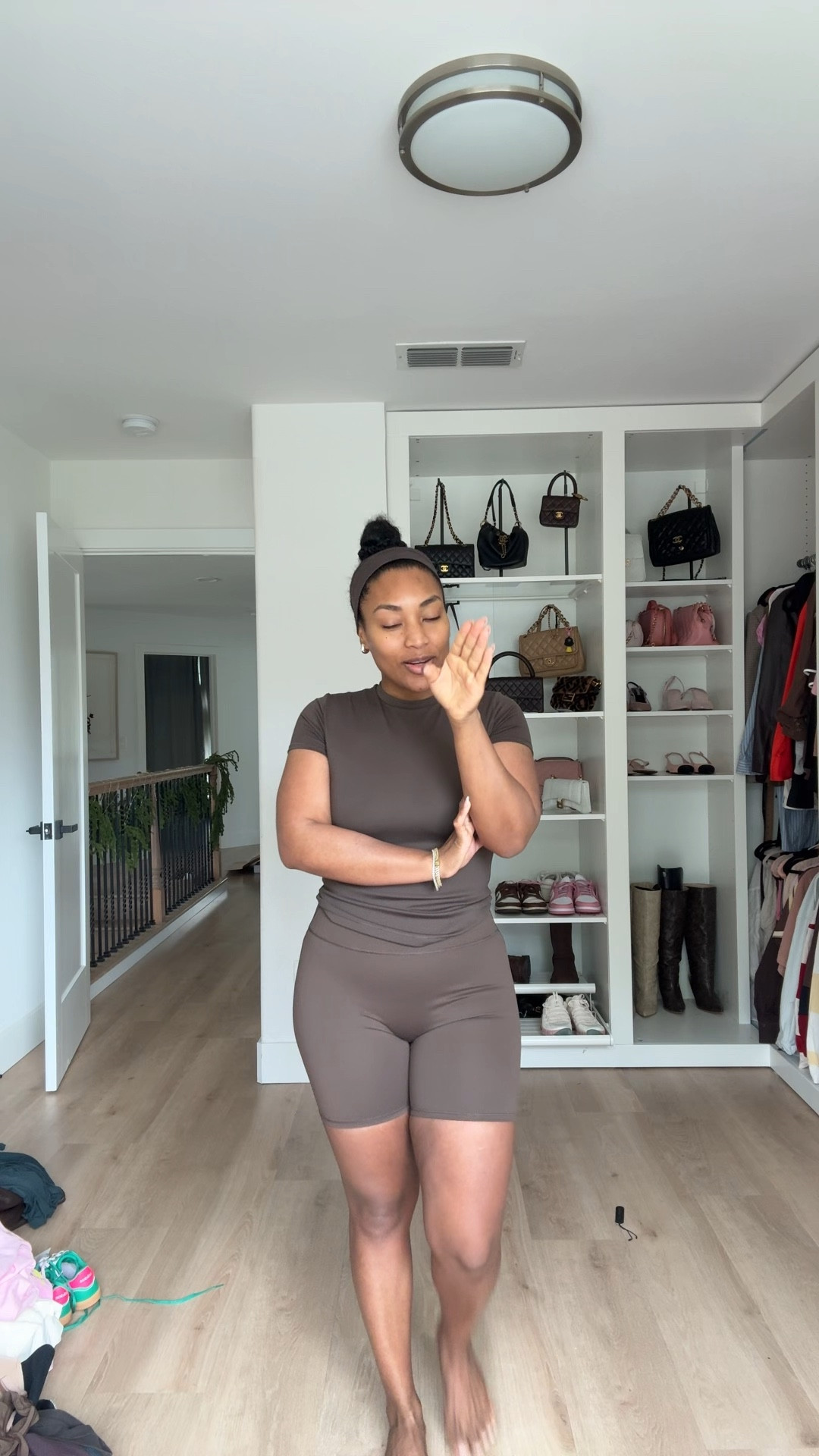 Size M on shorts top  L 

#LTKActive #LTKWorkwear #LTKU