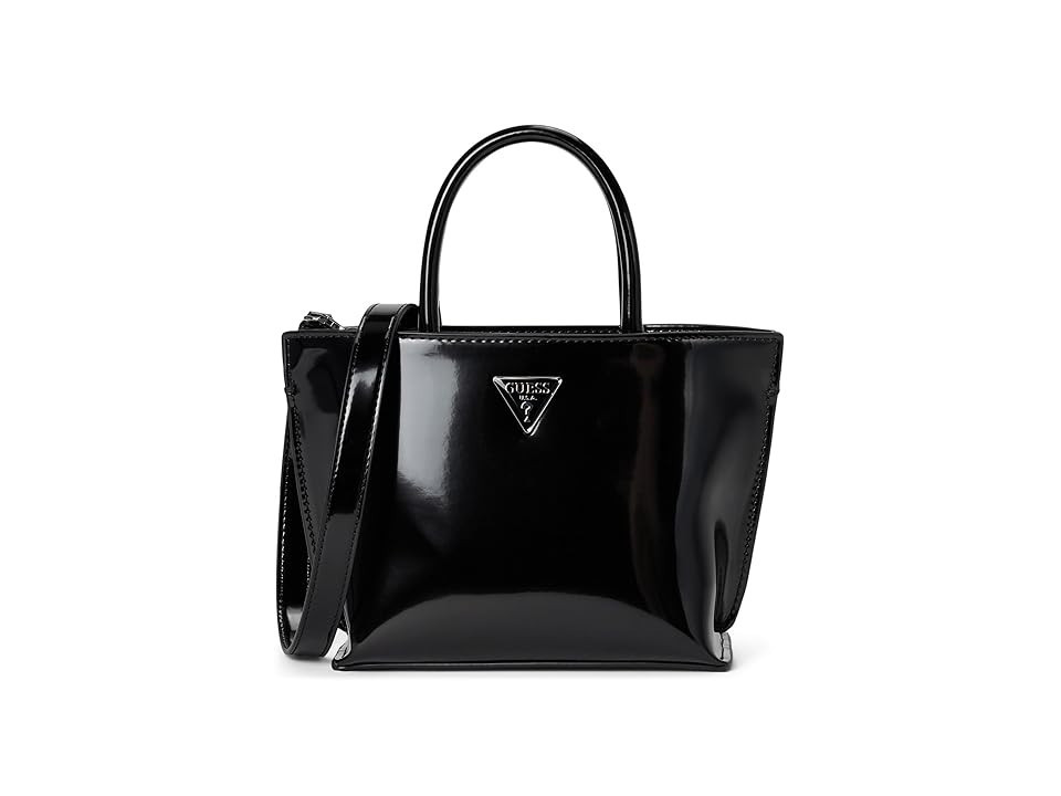 GUESS Arnela Mini Tote Handbags Black, Polyurethane | Zappos