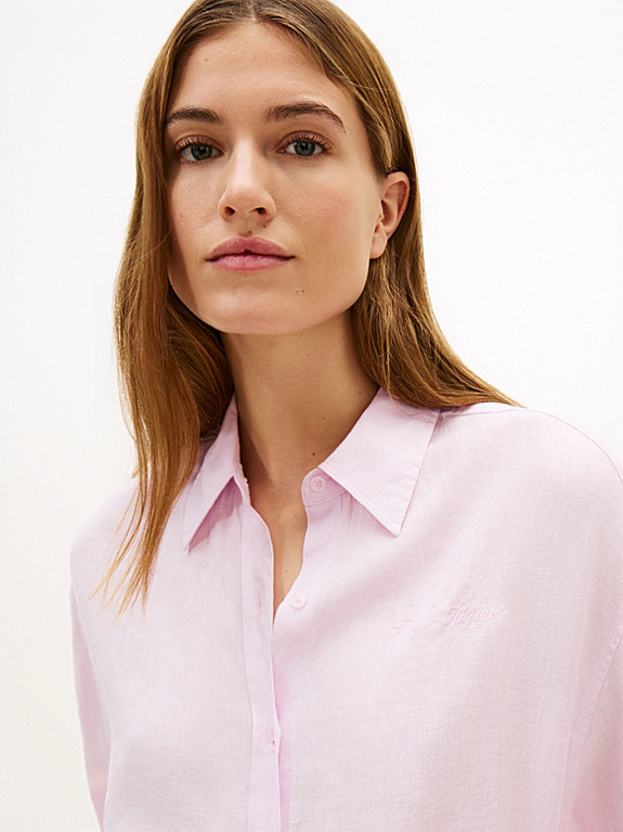 Pure Linen Oversized Fit Shirt | Tommy Hilfiger UK
