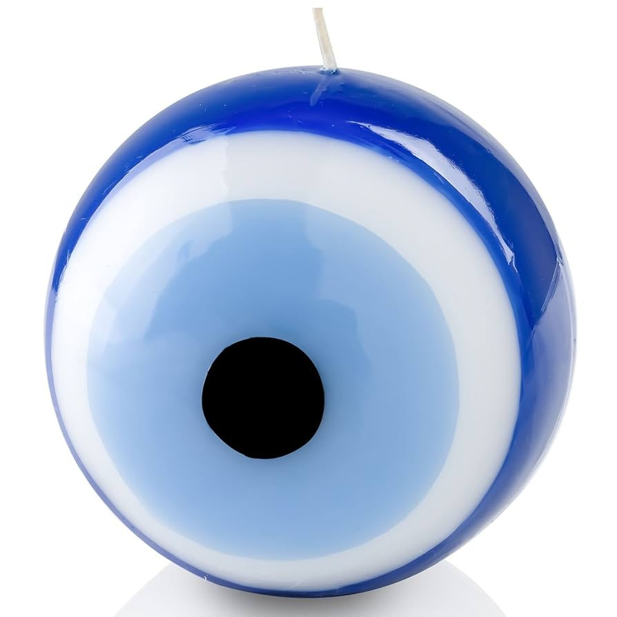 BCS Blue Evil Eye Candle - Nazar Home Decor - Handmade Unscented Premium Candles for Home & Offic... | Amazon (US)