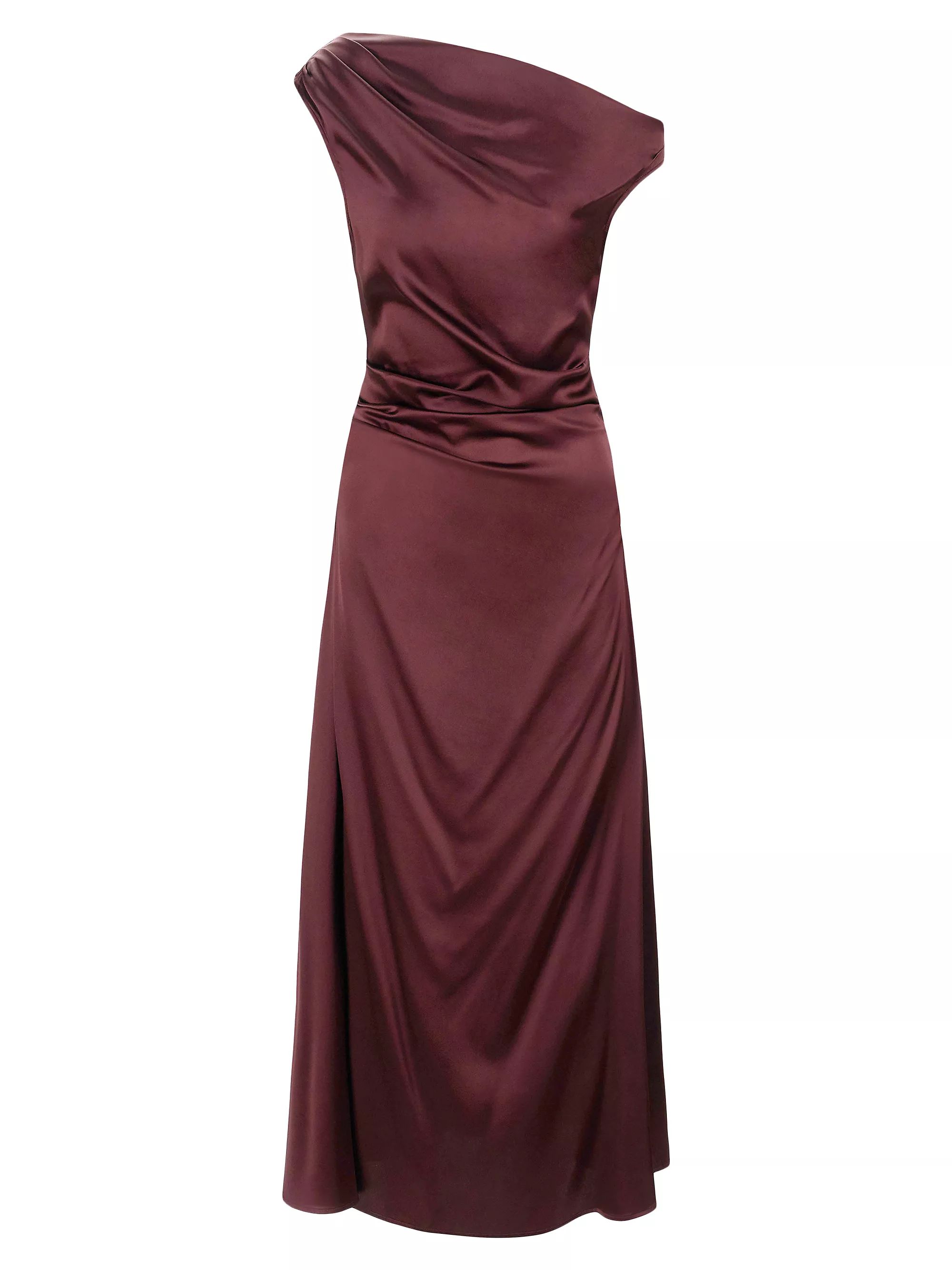 Phare Draped Silk-Blend Midi-Dress | Saks Fifth Avenue