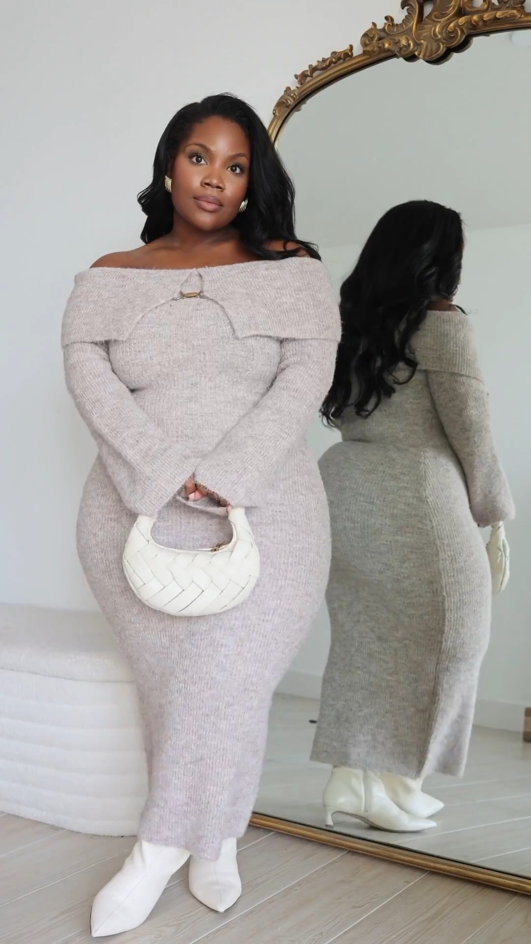 Easy, cozy chic outfit 🤍

This dress is the comfiest chic dress, perfect for an elevated Fall look 

Use code EMMYXSPANX for $$ off 

Size | XL

Dress is low stock

Shape wear, undergarments, long sleeve dress, fall outfit, fall dress, comfy dress, Emmy Petit 

#LTKMidsize #LTKSeasonal #LTKPetite