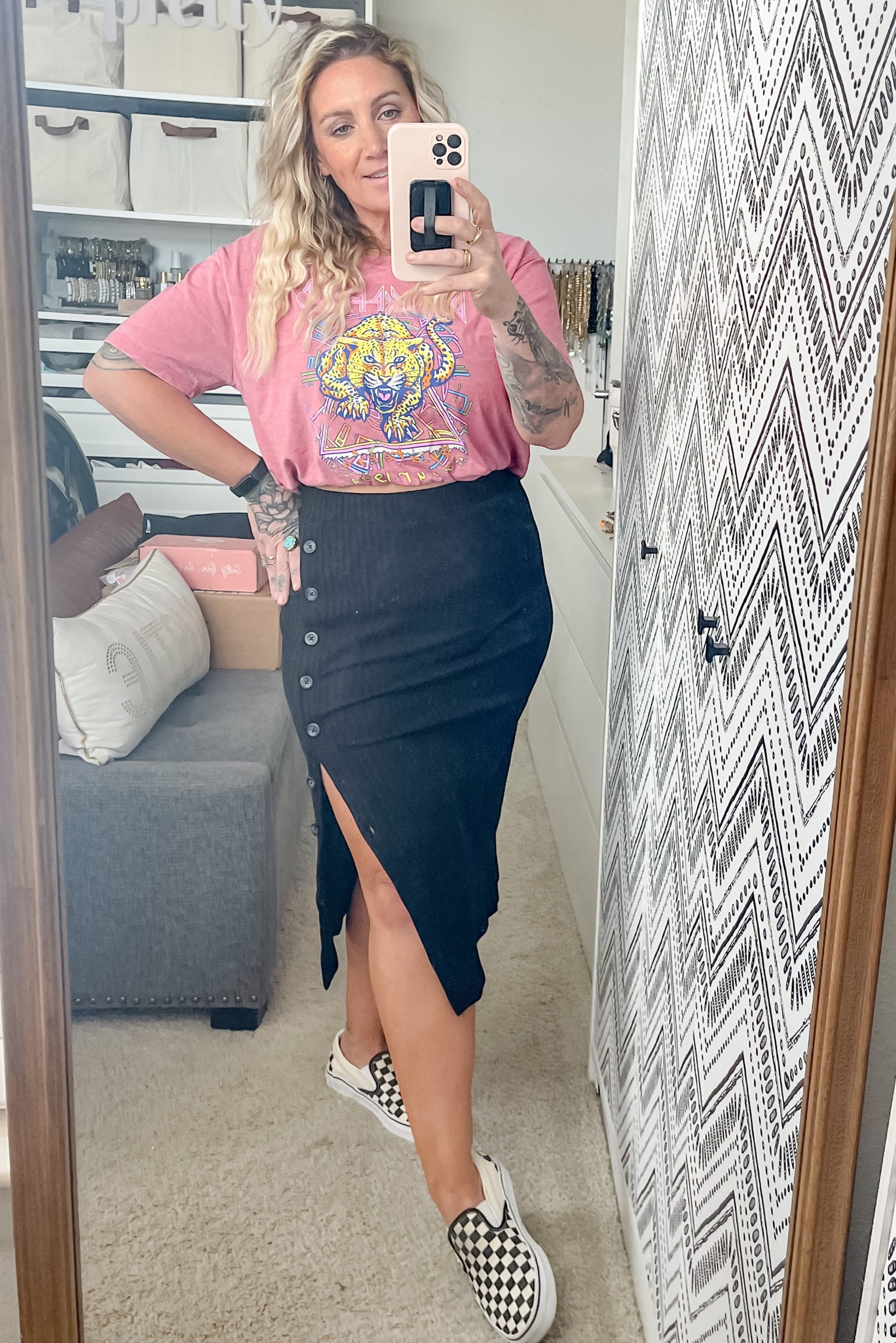 This skirt should be a fall closet staple! Comes in 3 other colors and has two functional buttons! Under $15?!?! Say what!! I’m in a size Small but could have even done an XS. 

#walmartstyle #fallskirt #fallfashion

#LTKover40 #LTKstyletip #LTKfindsunder50