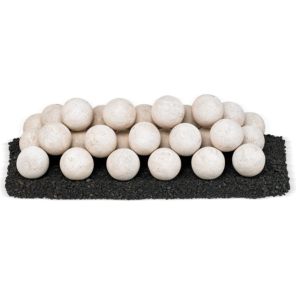 American Fireglass Uniform Ceramic Lite Stone Fire Pit Balls (AFG-FBL-CW-30-U), Set of 32, Cottage W | Amazon (US)