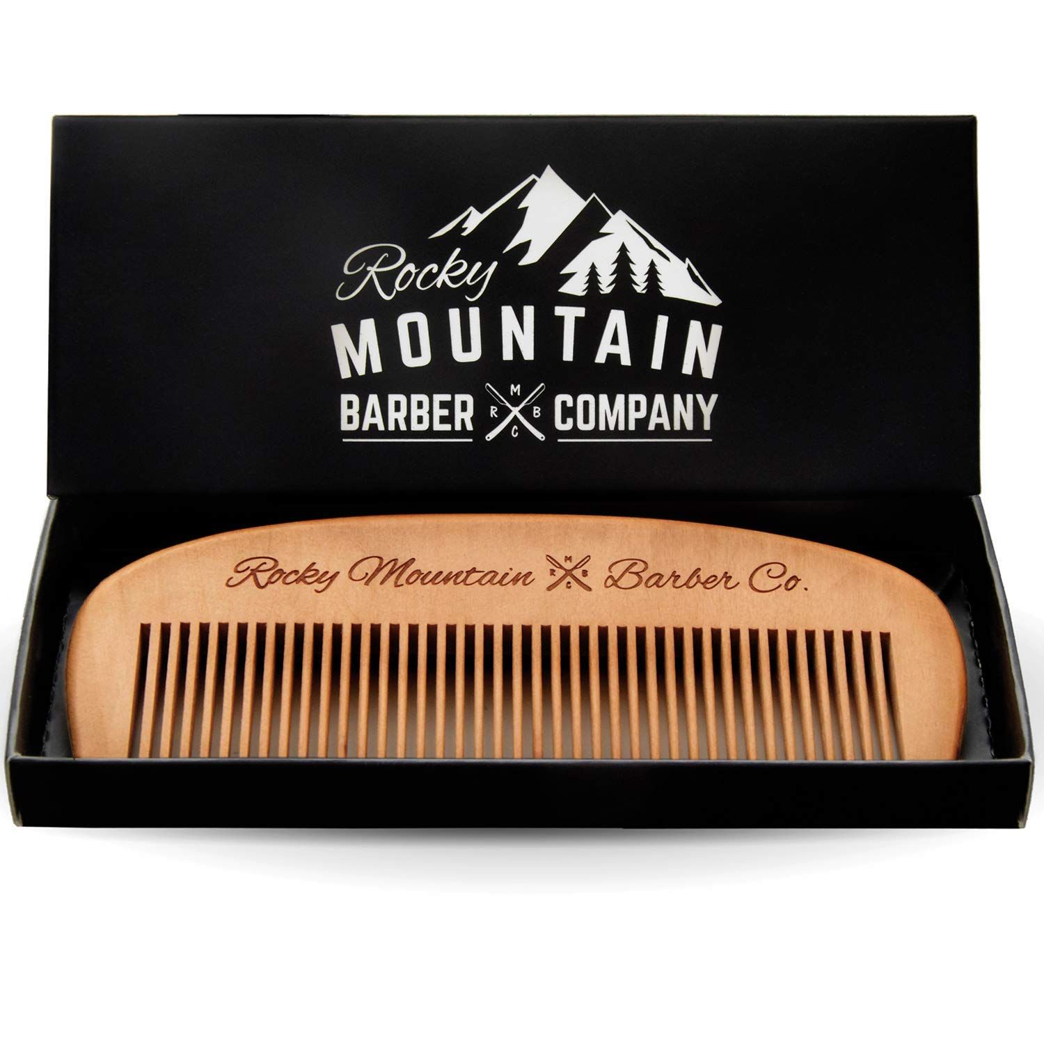 Hair Comb - Wood with Anti-Static & No Snag Handmade Brush for Beard, Head Hair, Mustache with De... | Amazon (US)