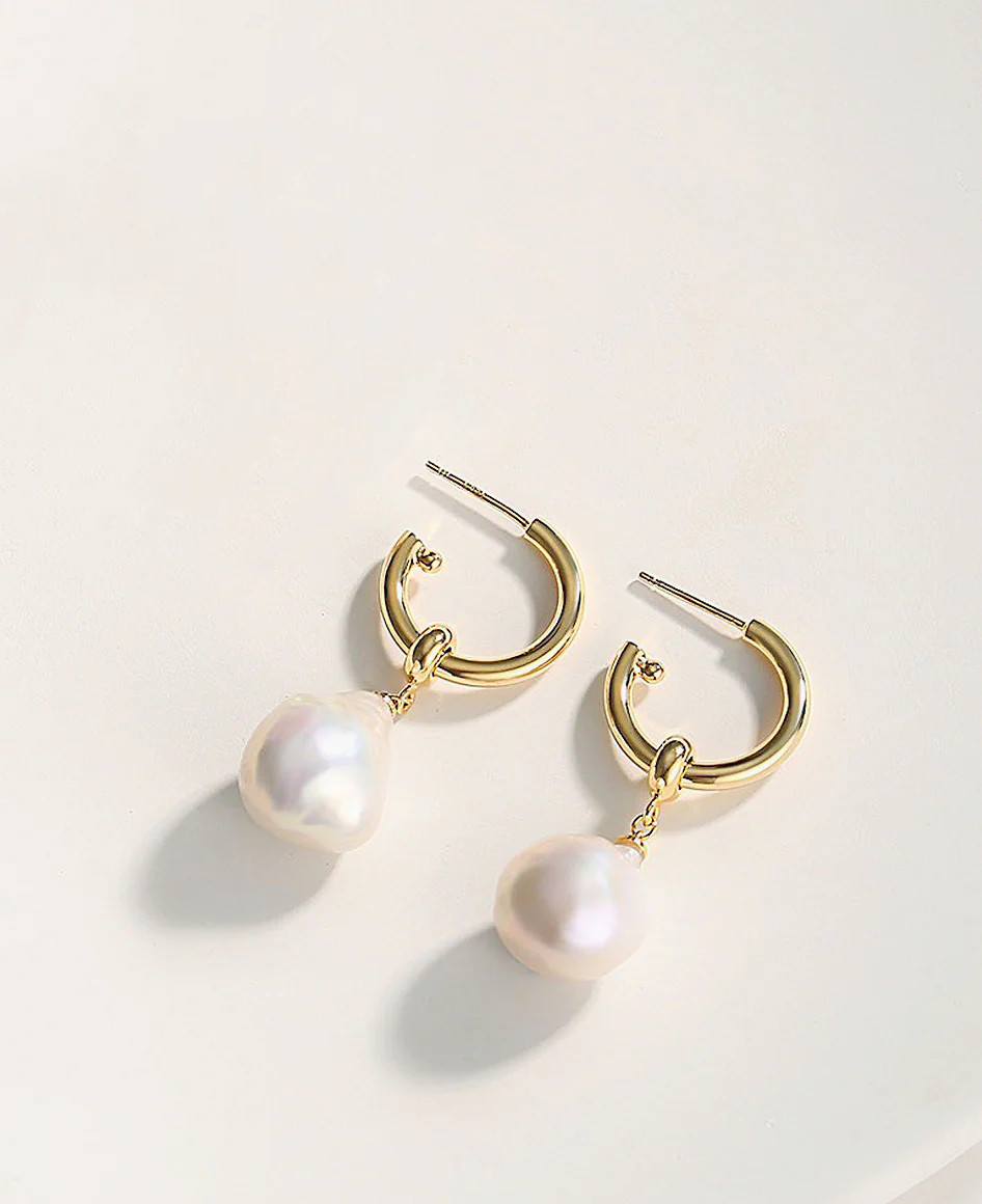 Pearl Droplet Earrings - 18k Gold Jewelry by Apelila | Apelila Jewelry