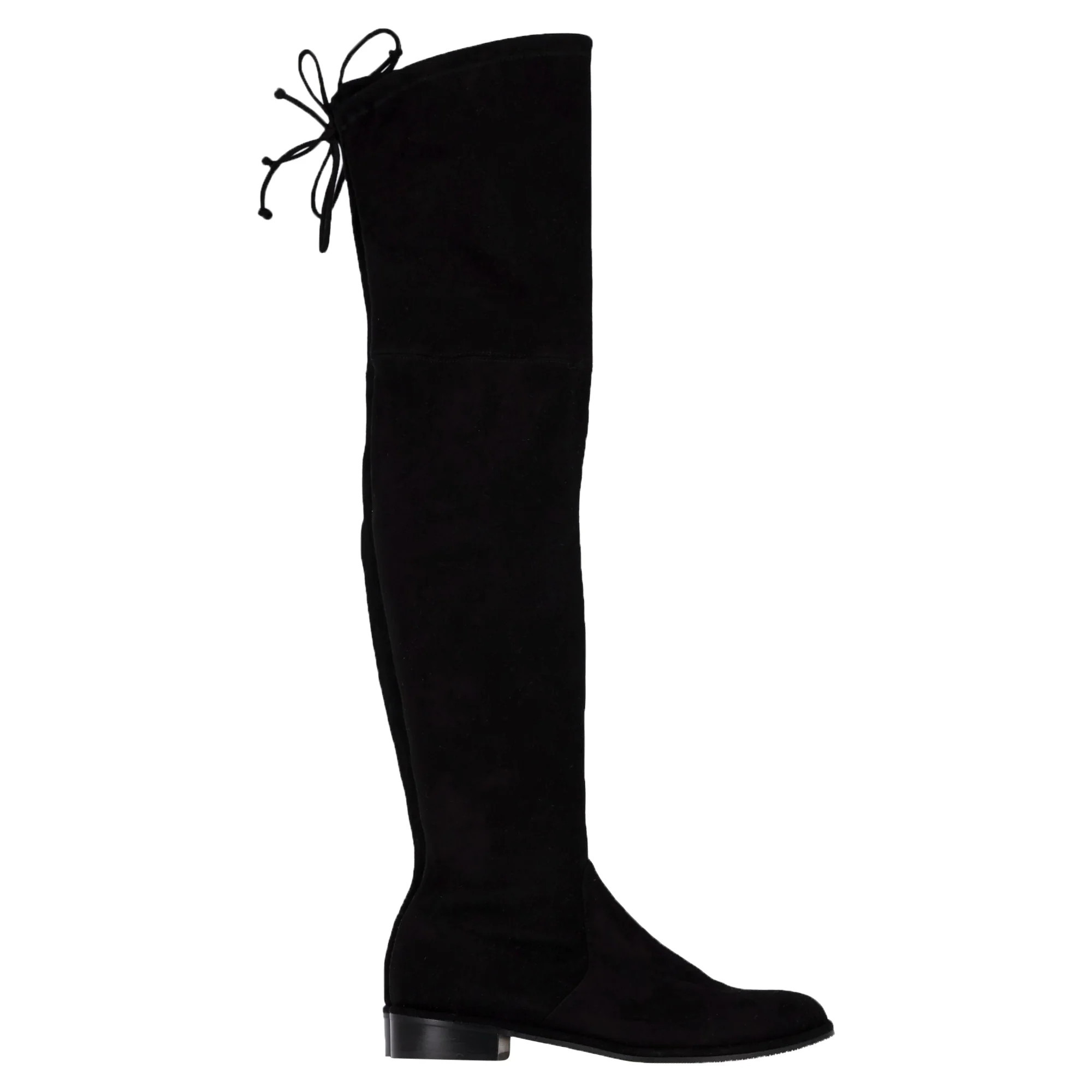 Stuart Weitzman Low Land Boots in Black Suede | Shop Simon