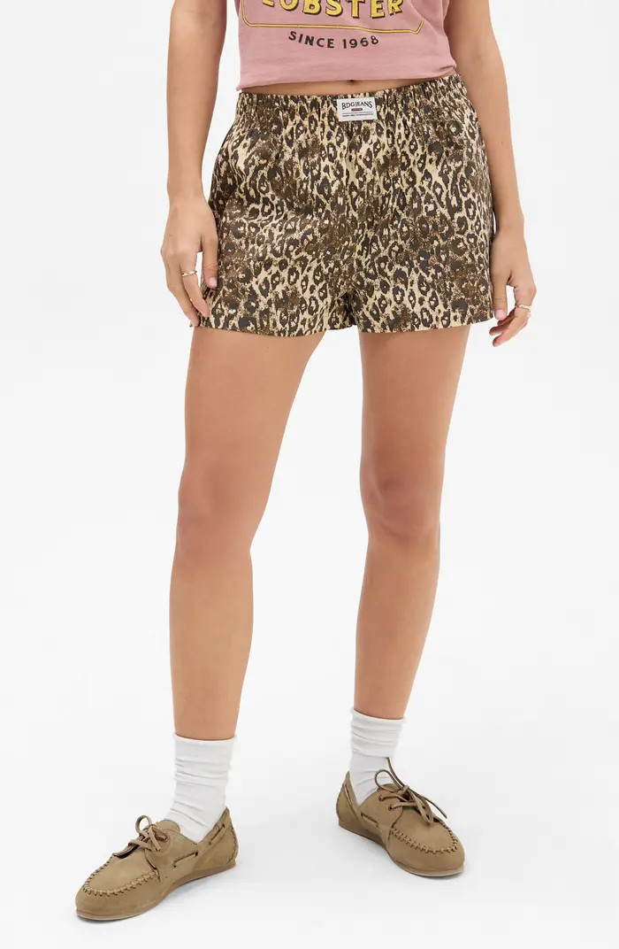 BDG Urban Outfitters Leopard Print Cotton Boxer Shorts | Nordstrom | Nordstrom