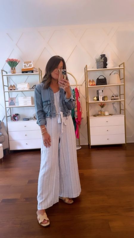 The most comfortable summer jumpsuit and lightweight jacket for spring and summer! Casual
Outfit idea - use code BLAIRSP24 for 20% off at splendid 

#LTKVideo #LTKOver40 #LTKStyleTip