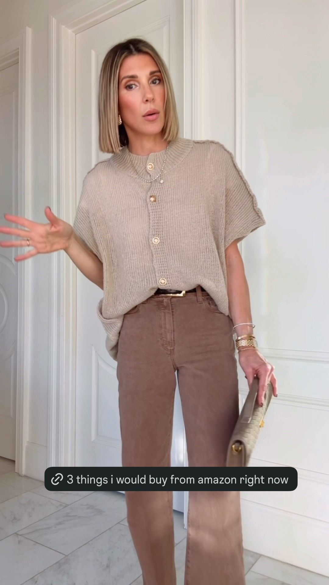 3 things I would buy from Amazon right now -
Wearing size small in my cardigan fits oversized 