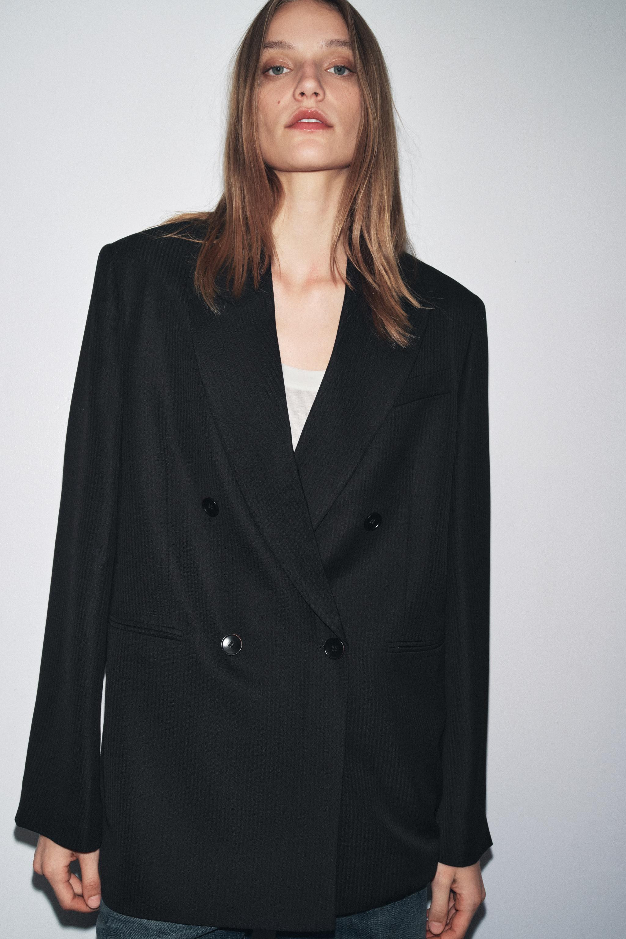 LIMITED EDITION ZW COLLECTION STRIPED WOOL BLEND BLAZER | Zara UK