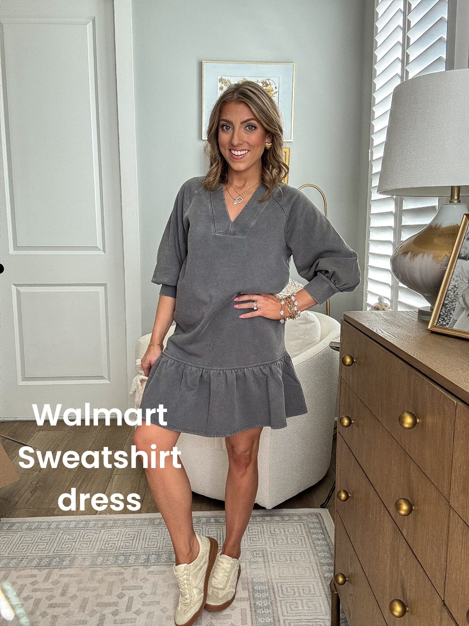 This Walmart sweatshirt dress is the ultimate throw-on-and-go favorite 🤍 So soft and comfy with a relaxed fit, and the ruffle hem keeps it cute (not frumpy 🙌). Perfect with sneakers now 👟 and easy to style with boots or layers later 🍂 or sandals for spring! At only $28, this is one of those affordable everyday dresses you’ll wear on repeat ✨
#WalmartFinds #WalmartDress #SweatshirtDress #LTKUnder50 #AffordableFashion #EverydayStyle #CasualDress #ComfortChic
