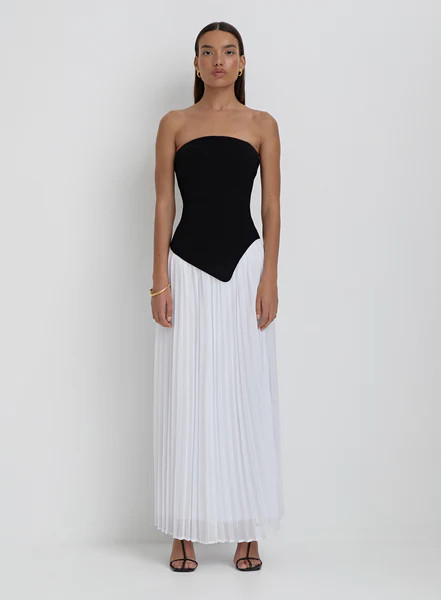 White Pleated Maxi Skirt- Hilda | 4th & Reckless