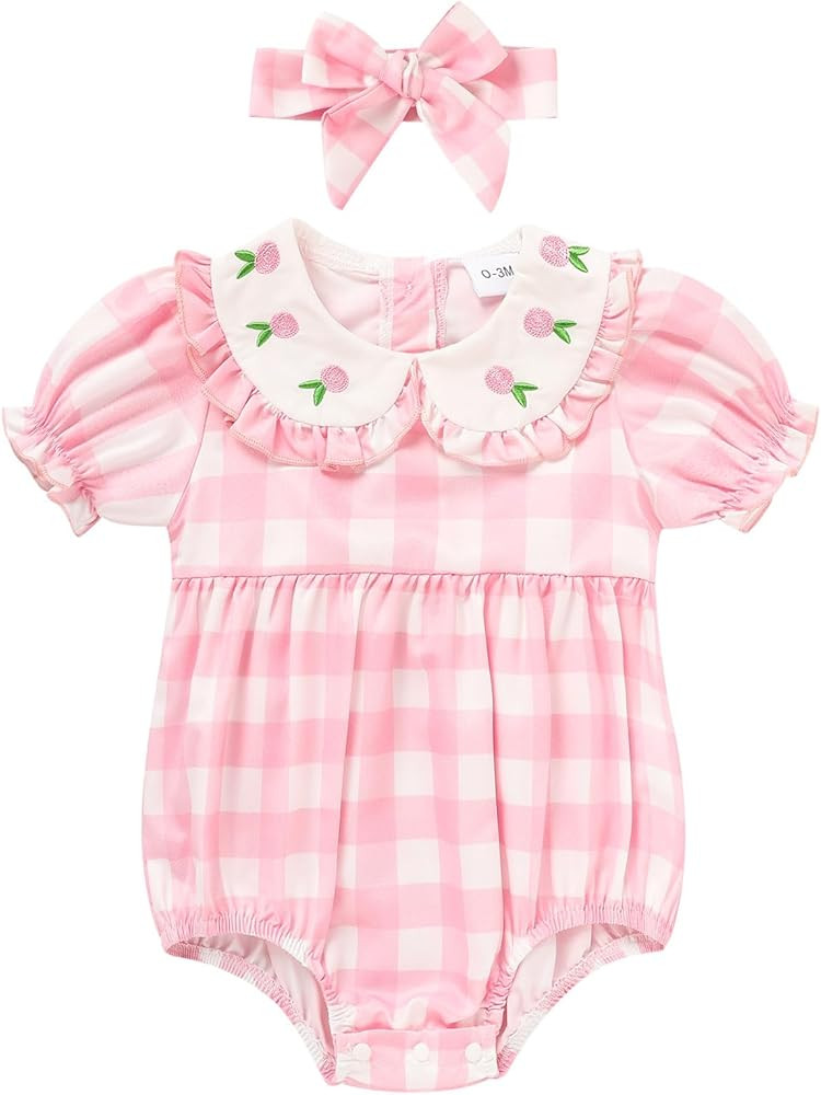 GRNSHTS Baby Girl Romper Newborn Clothes Bodysuit Jumpsuit Baby Girl Clothes Outfit 0-18M | Amazon (US)